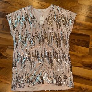 By Together Sequin Dress Silver and Gold
